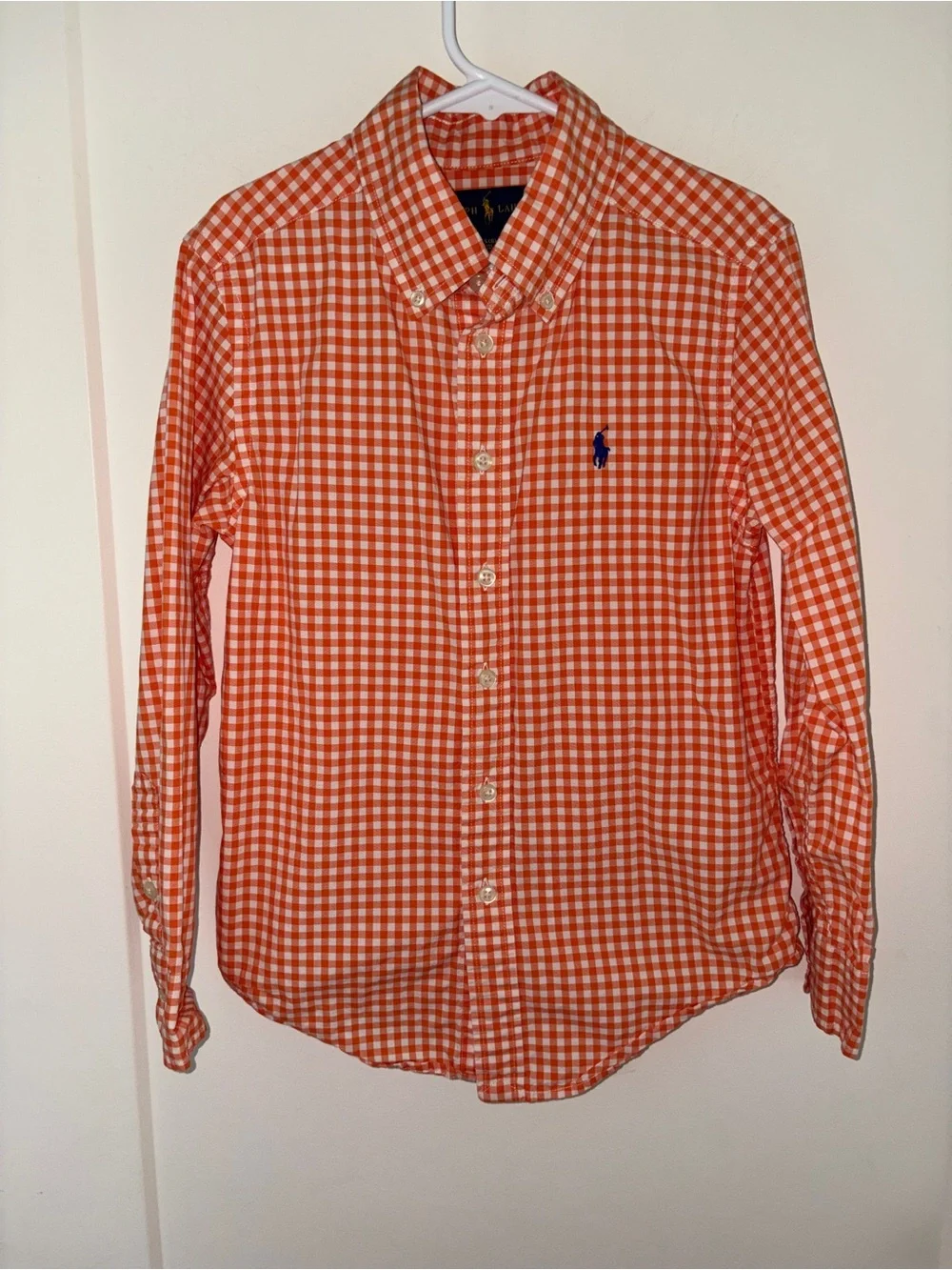 NWOT Ralph Lauren gingham button down shirt boy's 8